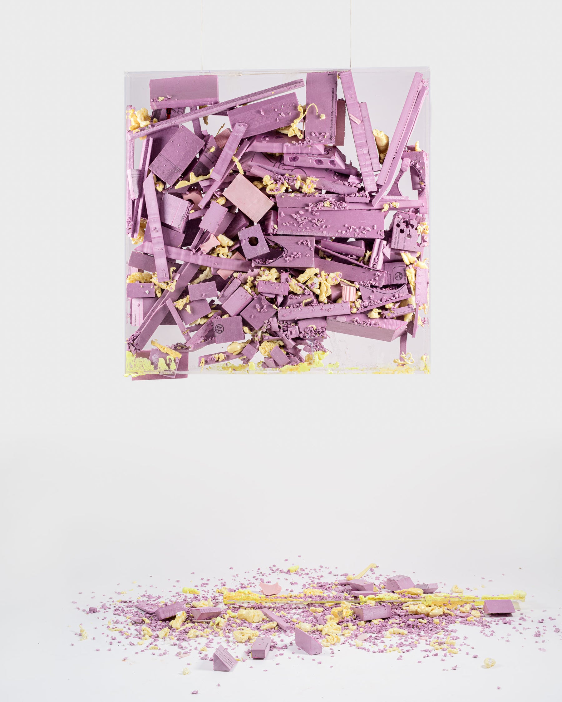 "Isolé.e.s" by Jeremy Paguet—an innovative acrylic and styrofoam artwork exploring confinement, materiality, and identity. Discover this unique piece at Gems Montreal.